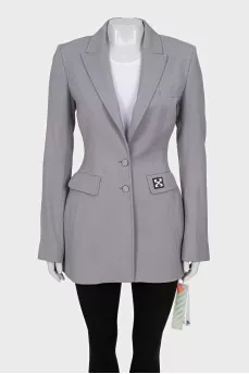 Gray fitted jacket