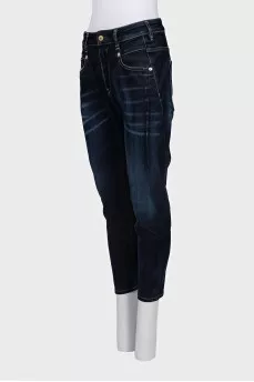 Темно-синие джинсы tapered fit