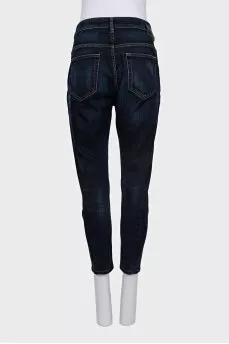 Темно-синие джинсы tapered fit