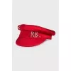 Red cap with rhinestone logo
