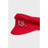 Red cap with rhinestone logo