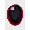 Red cap with rhinestone logo