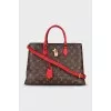 Flower tote bag in signature canvas