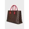Flower tote bag in signature canvas