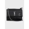 Sunset black leather bag