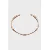 Embossed silver clasp bracelet