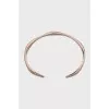 Embossed silver clasp bracelet