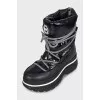 Black dutik boots with laces