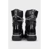 Black dutik boots with laces