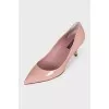 Човники з лакової шкіри на підборах kitten heel
