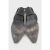 Black leather Cossack boots with a stacked heel