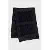 Wool scarf with geometric print