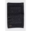 Wool scarf with geometric print