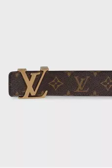 Wide belt with signature print