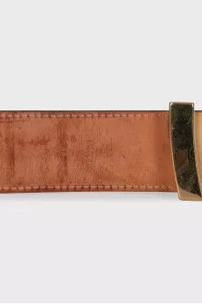 Wide belt with signature print
