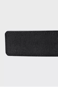 Wide belt with brand logo