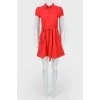 Board dress with a zipper with a belt