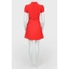 Board dress with a zipper with a belt