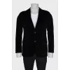 Men's straight-cut velvet jacket