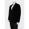 Men's straight-cut velvet jacket