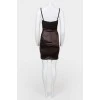 Dress in linen style with straps