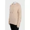 Straight hoodie made of merino wool and cashmere