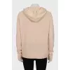 Straight hoodie made of merino wool and cashmere