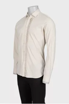 Men's straight pleated shirt