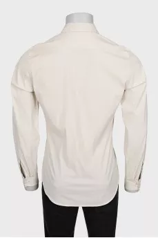 Men's straight pleated shirt