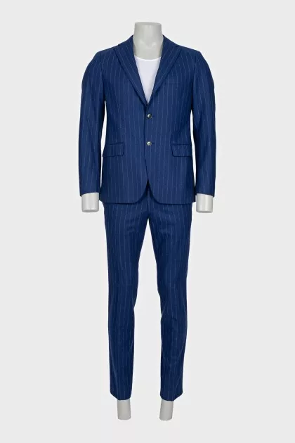 Men's pinstripe wool suit
