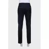 Men's blue trousers with advertising