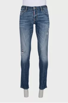 Чоловічі рвані джинси slim fit