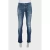 Men's ripped blue jeans