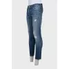Men's ripped blue jeans