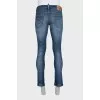 Men's ripped blue jeans