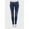 Blue jeans with side zippers