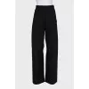 Black high-waisted trousers