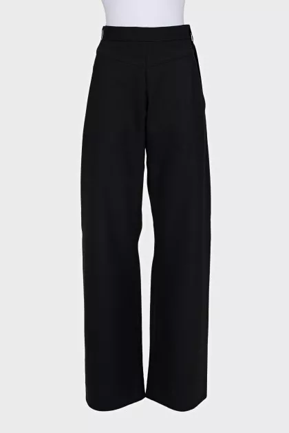Black high-waisted trousers