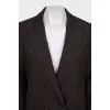 Brown suit with checkered trousers