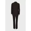 Brown suit with checkered trousers