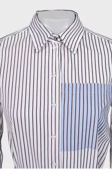Striped shirt with belt