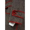 Coat with contrast edging red