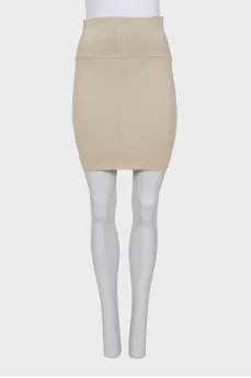 Fitted mini skirt with elastic band