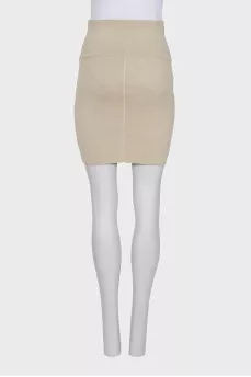 Fitted mini skirt with elastic band