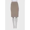 Brown bodycon skirt suit