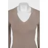 Brown bodycon skirt suit