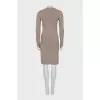 Brown bodycon skirt suit