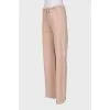 Loose-fitting leather trousers