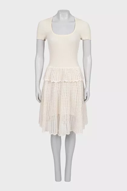 White dress with an accent skirt