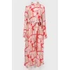 Maxi dress with tag belt